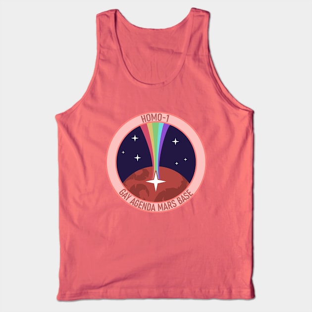 Gay Agenda Mars Base - Mission Patch Design Tank Top by HUNIBOI